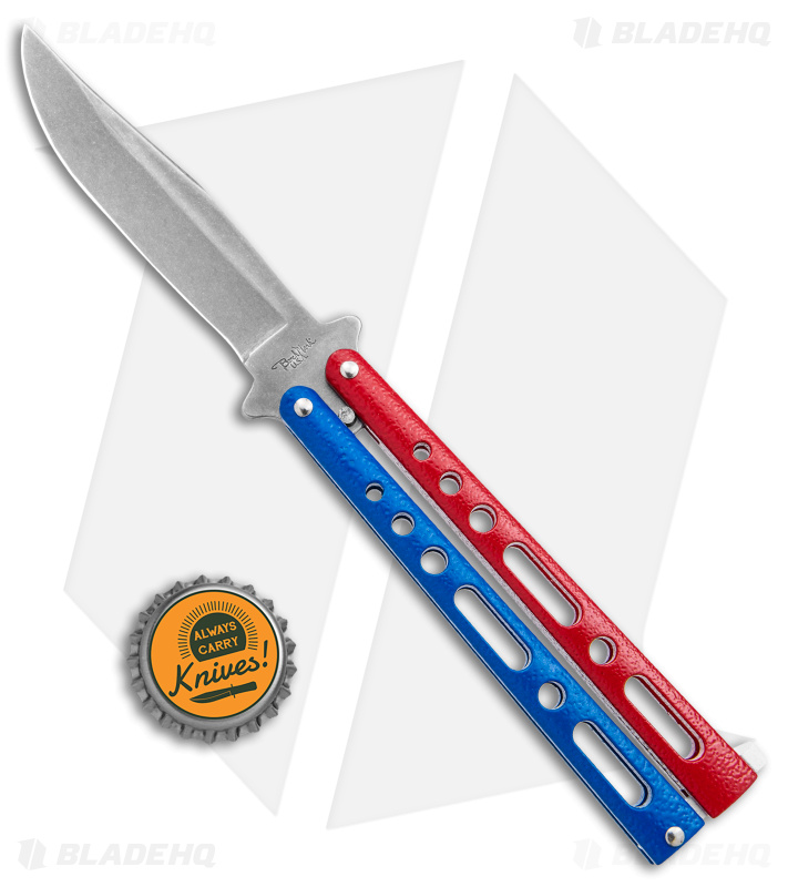 Benchmark Butterfly Knife Red/Blue (4