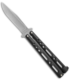 Benchmark Butterfly Knife Black Epoxy Steel (4&quot; Stonewash) | 147043