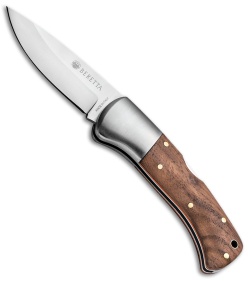 Beretta USA Reedbuck Lockback Knife Brown Wood (3" Satin) BE93528