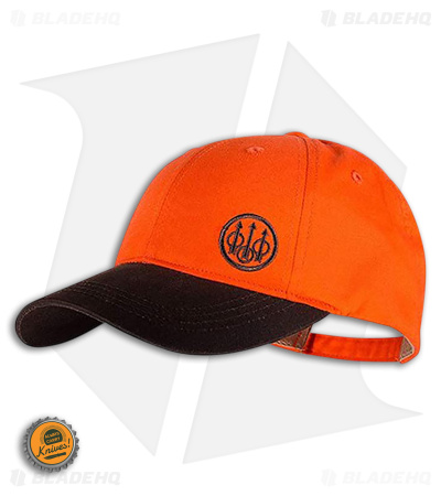 Beretta Trident Upland Hat - Blaze Orange Cap Cotton (Adjustable)