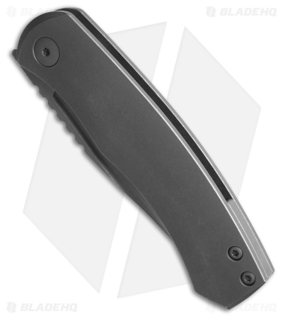 BergBlades Alpha Frame Lock Knife Dark Stonewash Titanium (3.75" Dark SW)