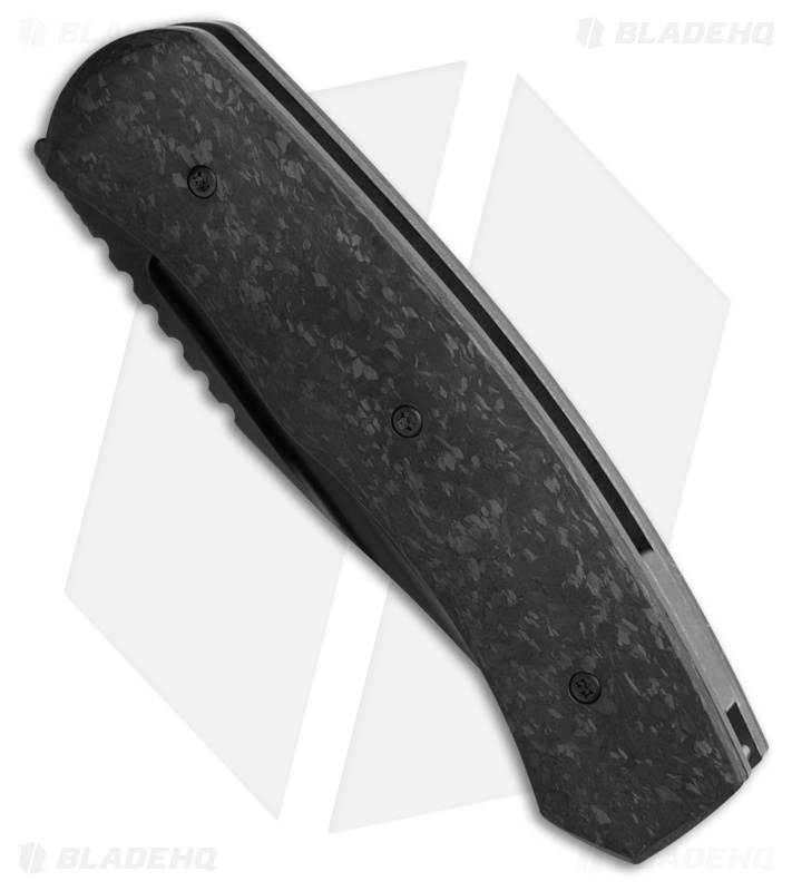 BergBlades Alpha Liner Lock Knife Carbon Fiber (3.75" Black DLC)