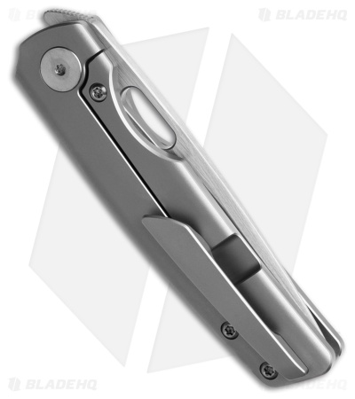 BergBlades Mini Sweeney Frame Lock Knife Bead Blast Titanium (2.9" Satin) 