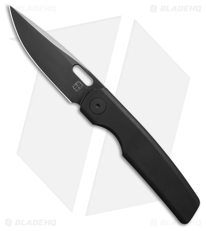 BergBlades Mini Sweeney Frame Lock Knife Black DLC Titanium (2.9" Black DLC) 
