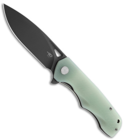 Bestech Knives Airstream Liner Lock Knife Jade G-10 (3.75" Black SW D2)