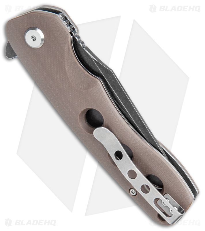 Bestech Knives Arctic Liner Lock Knife Brown G-10 (3.5" Black) BG33D-2