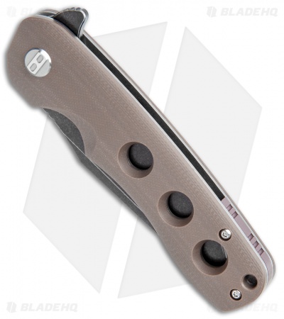 Bestech Knives Arctic Liner Lock Knife Brown G-10 (3.5" Black) BG33D-2