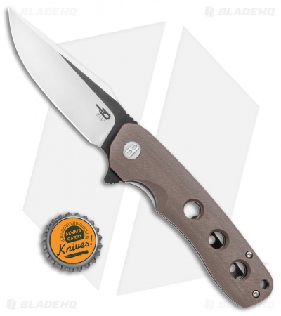 Bestech Knives Arctic Liner Lock Knife Brown G-10 (3.5" Two-Tone) BG33D-1