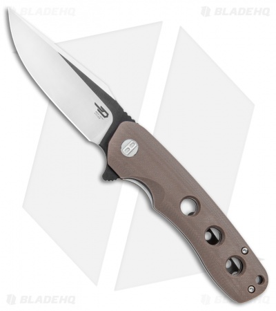Bestech Knives Arctic Liner Lock Knife Brown G-10 (3.5" Two-Tone) BG33D-1