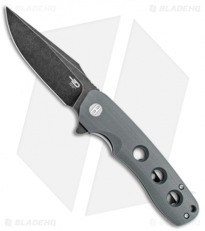 Bestech Knives Arctic Liner Lock Knife Gray G-10 (3.5" Black) BG33C-2