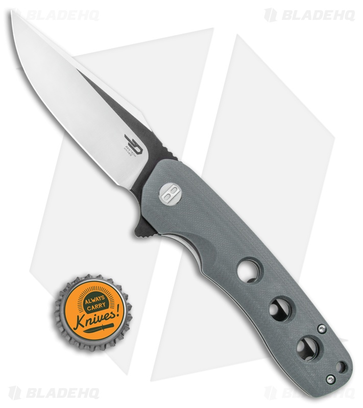 Bestech Knives Arctic Liner Lock Knife Gray G-10 (3.5" Two-Tone) BG33C-1