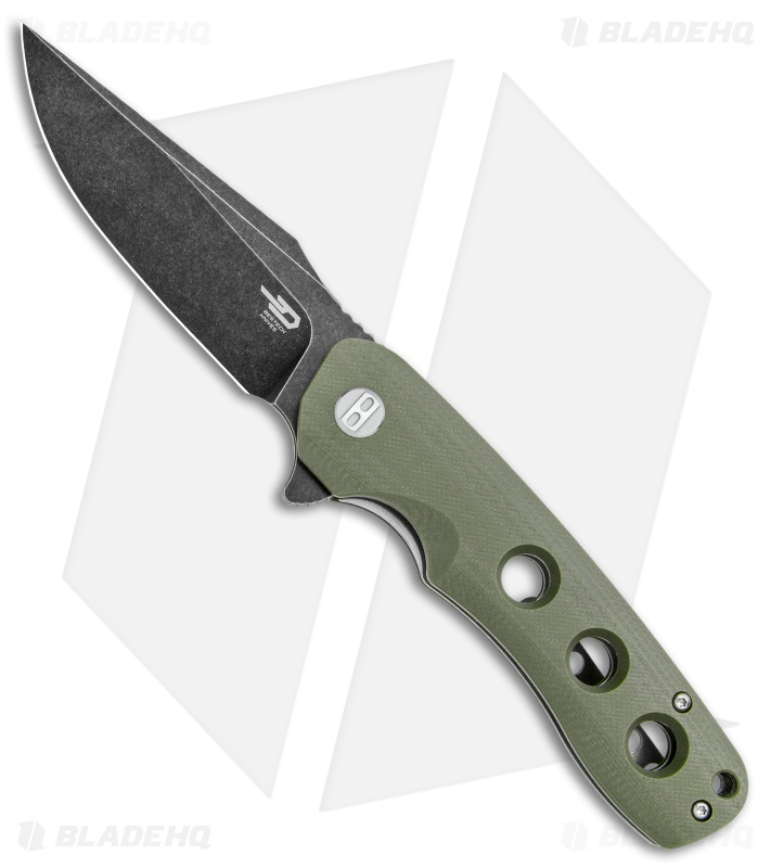 Bestech Knives Arctic Liner Lock Knife Green G-10 (3.5" Black) BG33B-2