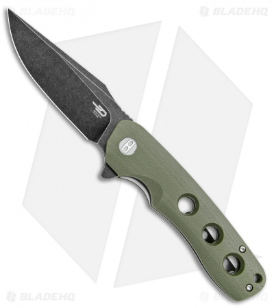 Bestech Knives Arctic Liner Lock Knife Green G-10 (3.5" Black) BG33B-2