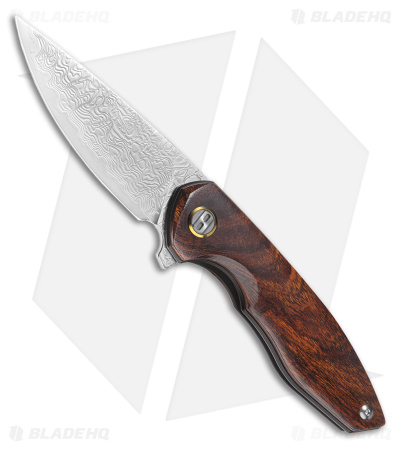 Bestech Bambi Knife Ironwood/Gold Ring/Polished Dam Blade HQ