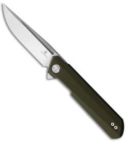 Bestech Knives Bestechman Dundee Liner Lock Knife G-10 OD Green (3.3" Satin) 