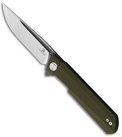 Bestech Knives Bestechman Dundee Liner Lock Knife G-10 OD Green (3.3" Two Tone) 