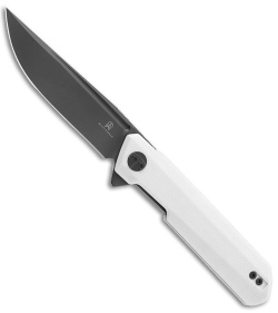 Bestechman Dundee Liner Lock Knife White G-10 (3.3" Black)