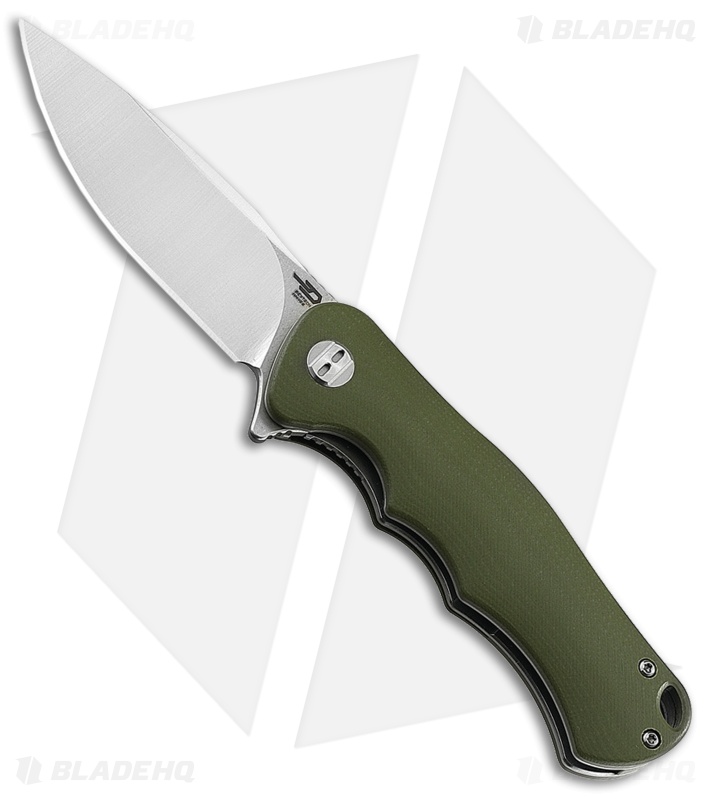 Bestech Knives Bobcat Liner Lock Knife Green G-10 (3.1" Satin D2)