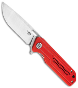 Bestech Knives Circuit Liner Lock Knife Red G-10 (3.25" Satin K110)