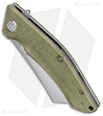 Bestech Knives Cubis Liner Lock Knife Beige Micarta (3.25" Satin/SW D2) BG42B