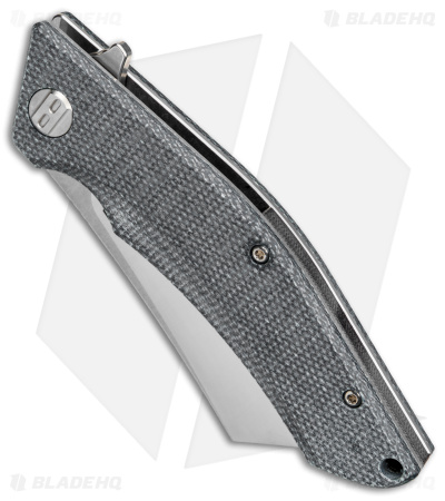 Bestech Knives Cubis Liner Lock Knife Black Micarta (3.25" Satin/SW D2) BG42A
