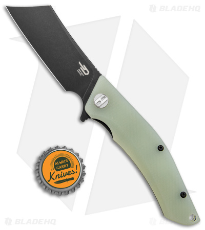 Bestech Knives Cubis Liner Lock Knife Jade G-10 (3.25" Black D2) BG42E