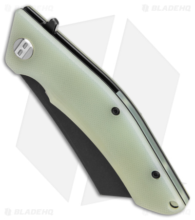 Bestech Knives Cubis Liner Lock Knife Jade G-10 (3.25" Black D2) BG42E