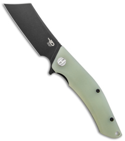 Bestech Knives Cubis Liner Lock Knife Jade G-10 (3.25" Black D2) BG42E