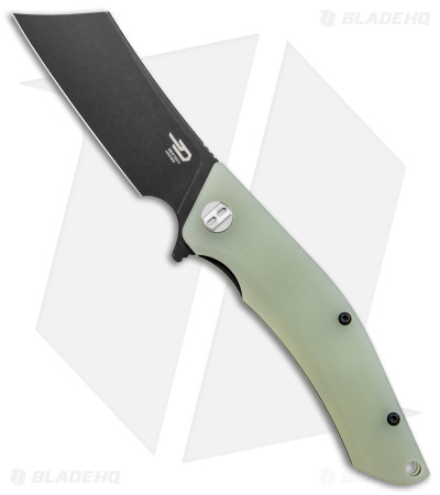 Bestech Knives Cubis Liner Lock Knife Jade G-10 (3.25" Black D2) BG42E