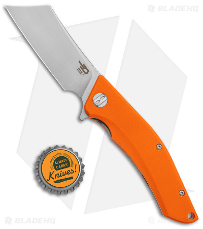 Bestech Knives Cubis Liner Lock Knife Orange G-10 (3.25" Satin/SW D2) BG42D