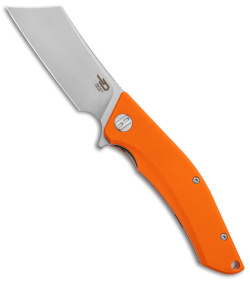 Bestech Knives Cubis Liner Lock Knife Orange G-10 (3.25" Satin/SW D2) BG42D