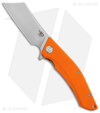 Bestech Knives Cubis Liner Lock Knife Orange G-10 (3.25" Satin/SW D2) BG42D