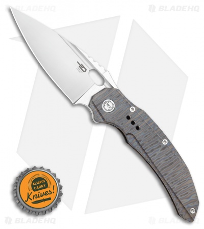 Bestech Knives Exploit Frame Lock Knife Tiger Stripe Ti. (3.1" Satin) BT2005D