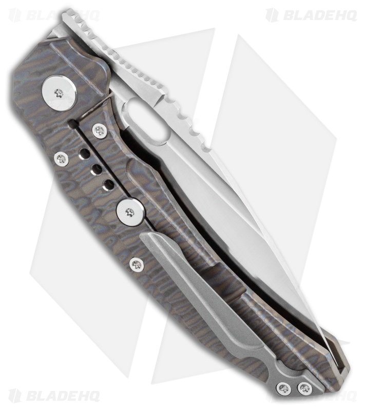 Bestech Knives Exploit Frame Lock Knife Tiger Stripe Ti. (3.1" Satin) BT2005D