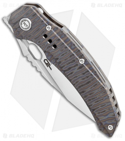 Bestech Knives Exploit Frame Lock Knife Tiger Stripe Ti. (3.1" Satin) BT2005D