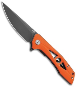 Bestech Knives Eye of Ra Liner Lock Knife Orange G-10 (3.4" Black) BG23D