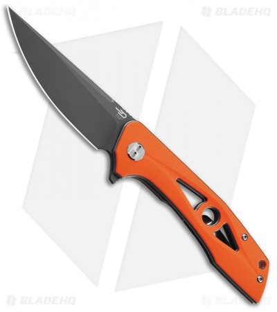 Bestech Knives Eye of Ra Liner Lock Knife Orange G-10 (3.4" Black) BG23D