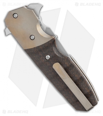 Bestech Knives Clark Freefall Liner Lock Knife Brown / Black (2.8" Two-Tone)
