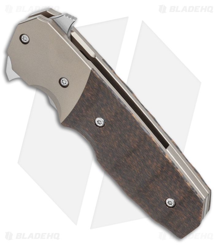 Bestech Knives Clark Freefall Liner Lock Knife Brown / Black (2.8" Two-Tone)