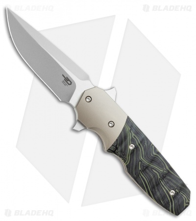 Bestech Knives Clark Freefall Liner Lock Knife Green / Black (2.8" Two-Tone)