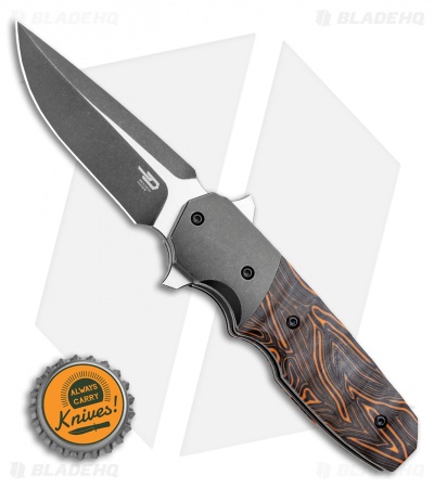 Bestech Knives Clark Freefall Liner Lock Knife Orange / Black (2.8" Two-Tone)