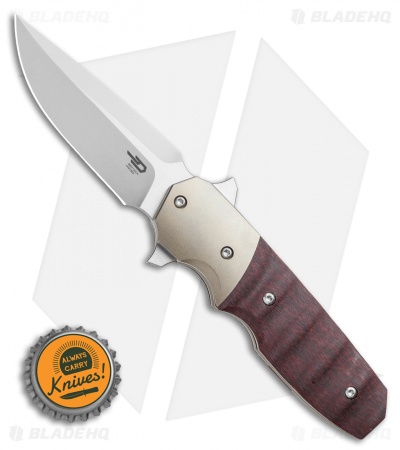 Bestech Knives Clark Freefall Liner Lock Knife Red / CF (2.8" Two-Tone)