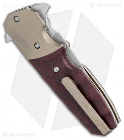 Bestech Knives Clark Freefall Liner Lock Knife Red / CF (2.8" Two-Tone)