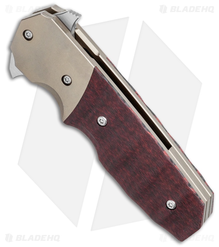 Bestech Knives Clark Freefall Liner Lock Knife Red / CF (2.8" Two-Tone)