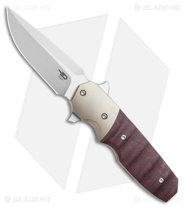 Bestech Knives Clark Freefall Liner Lock Knife Red / CF (2.8" Two-Tone)