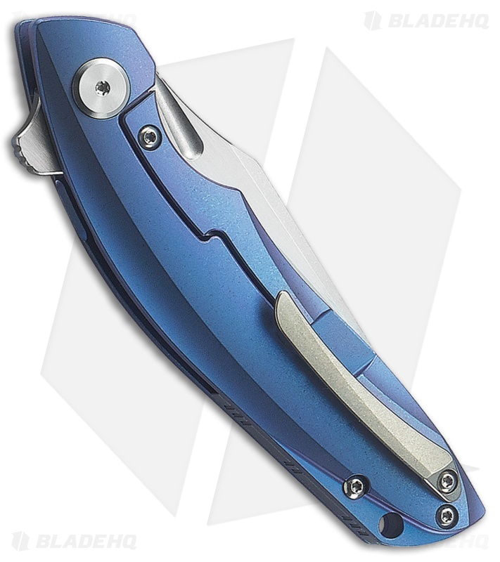 Bestech Knives Ghost Frame Lock Knife Blue Titanium (3.6" Stonewash) BT1905B