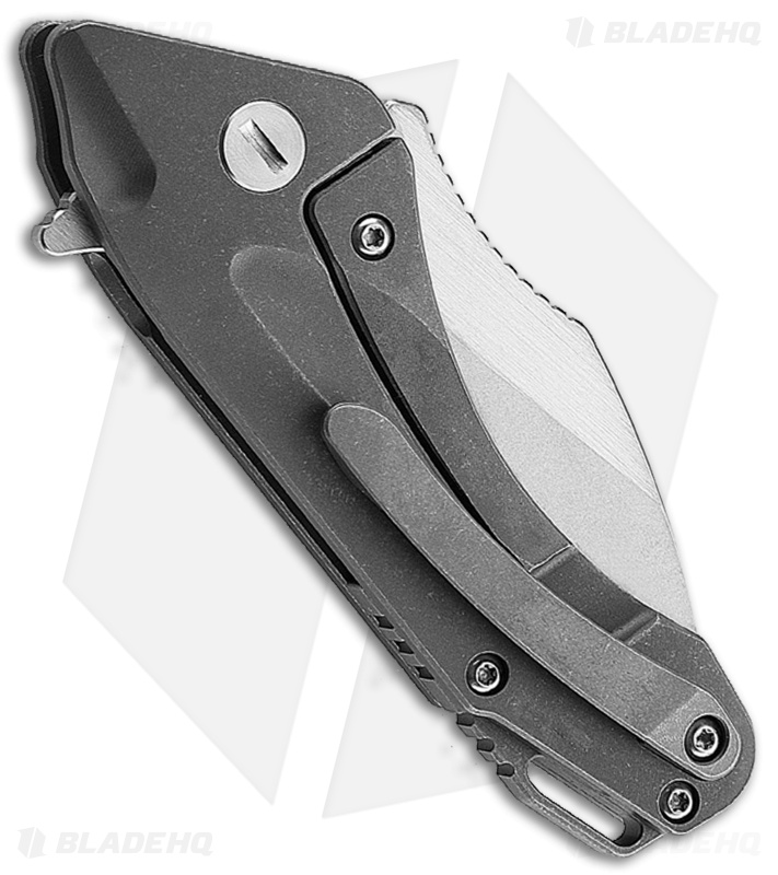 Bestech Knives Goblin Frame Lock Knife Black Ti/Carbon Fiber (2" Stonewash)