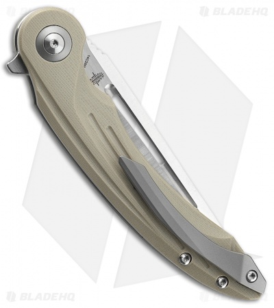 Bestech Knives Irida Liner Lock Knife Beige G-10 (3.75" Satin)