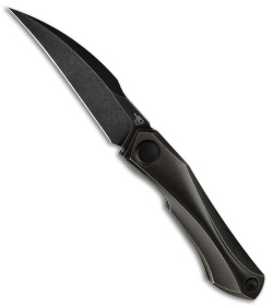 Bestech Knives Ivy Frame Lock Knife Black Titanium (3" Black SW S35VN) 