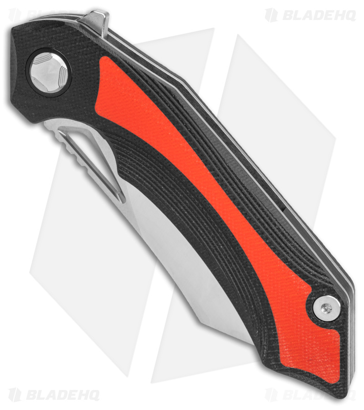 Bestech Knives Kasta Liner Lock Knife Black/Red G-10 (3.5" Satin/SW) BG45C